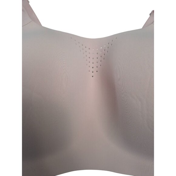 Victoria's Secret Wireless Light Pink Bra 36DDD F Perforated Adjustable Straps - Picture 6 of 11